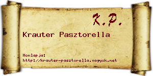 Krauter Pasztorella névjegykártya